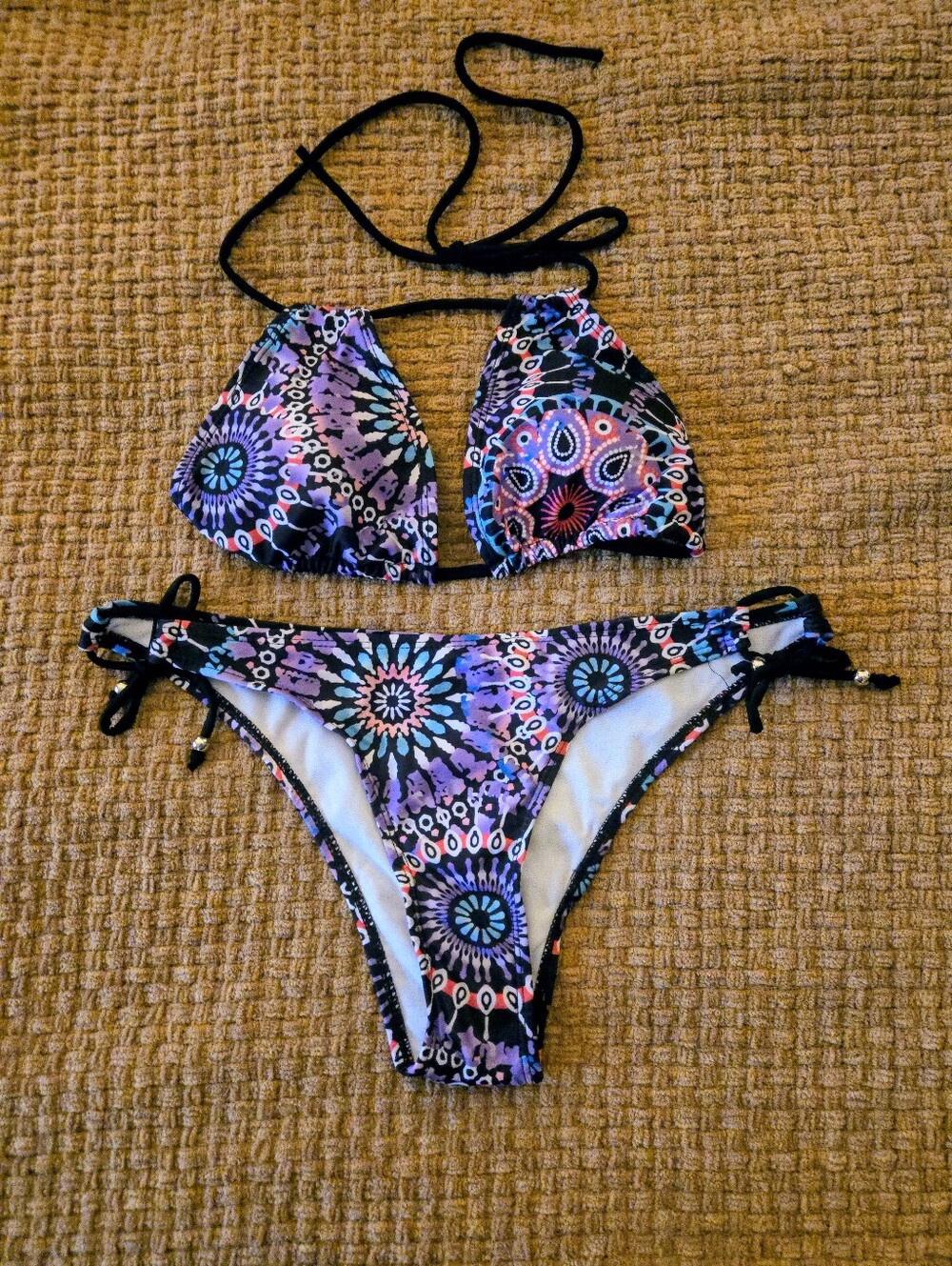 NWOT Purple Patterned Bikini Swim Set